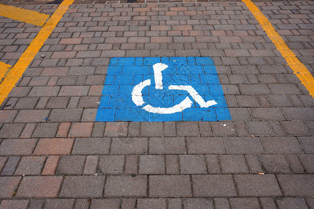沥青标志停车场残疾人图片