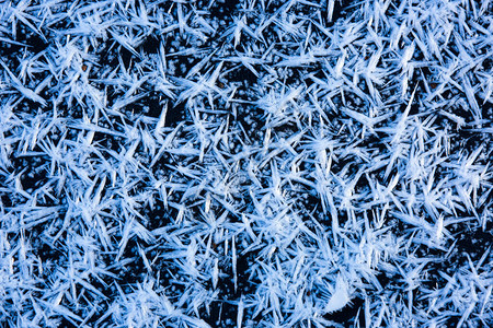 冰面冻雪晶的冬季抽象背景图片