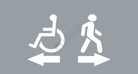 健康运动与残疾人运动分离的标志图片
