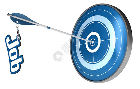 蓝目标和箭头击中心图片