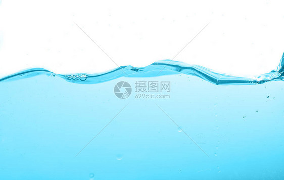 背景上有气泡的水溅或水波图片