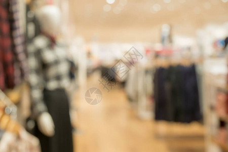 现代购物商场背景的时装服店图片
