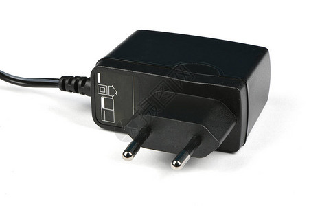 黑色电源交流到直流适配器孤立在白色背景上的路由器电源适配器高分辨率图片