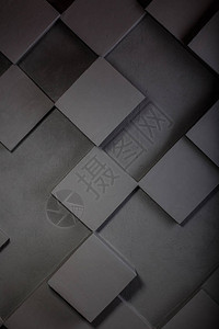 暗方块抽象背景现实的立方体墙抽象立方体灰色背景几何多边形图片