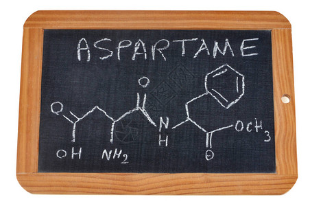 学校石板上阿斯巴甜的化学方程式背景图片