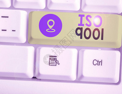 手写文字书写Iso9001设计的概念照片帮助组织确保满图片