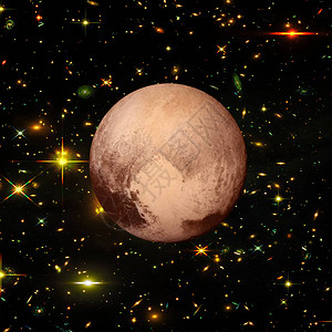 与恒星和系对抗的冥王星是美国航天局提背景图片