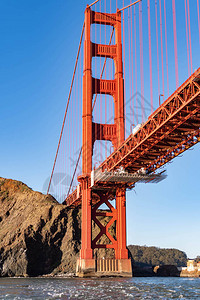 美国加利福尼亚州旧金山著名的金门大桥图片