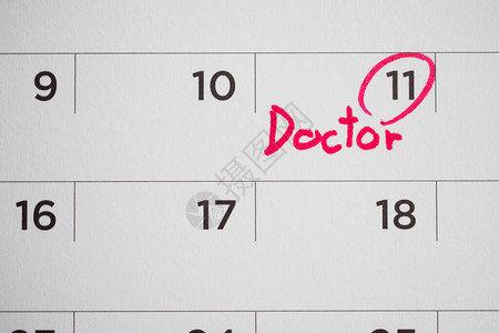 重要医生预约时间在白日历页面日期上写明图片
