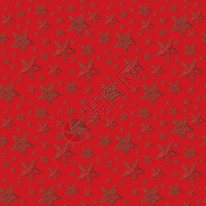 一个无缝的图案红色的圣诞明星图片