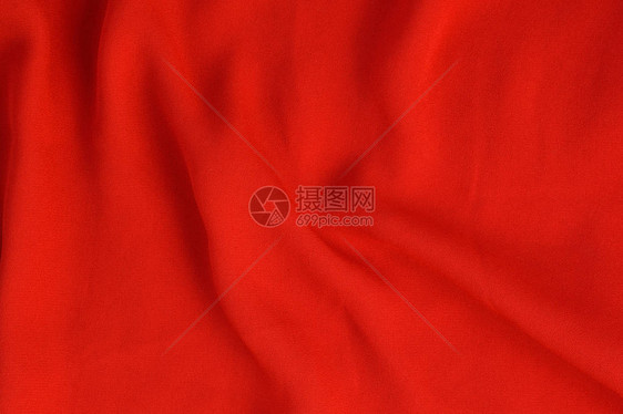 鲜红色无缝织物的皱褶纹理图片