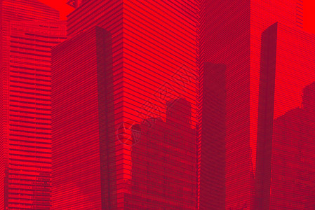市中心商业区蓝玻璃摩天大楼背景图案背景图片