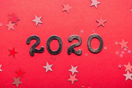 明红背景的202图片素材