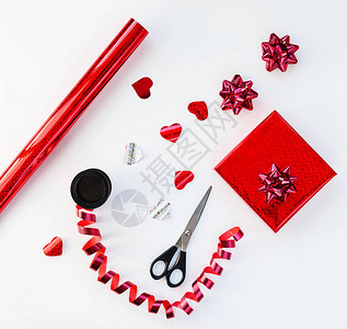 节日的礼物包装情人节的概念图片