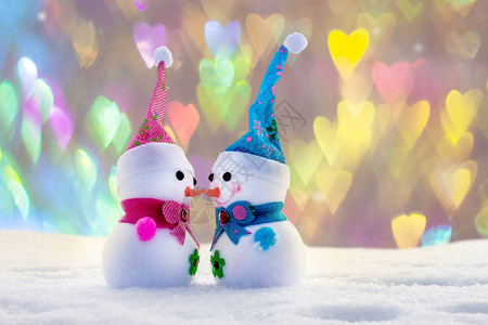 在明亮心底的玩具雪人背景图片素材
