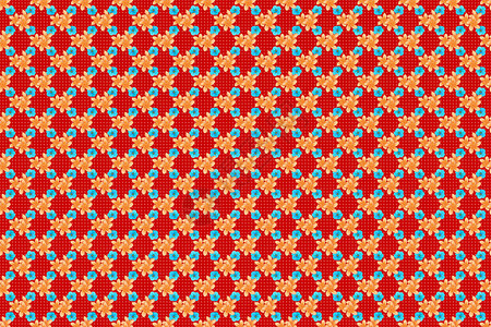相交的弯曲优雅风格的鸡蛋花叶子和卷轴形成阿拉伯风格的抽象花卉装饰蔓藤花纹红色背景上的老式抽象图片