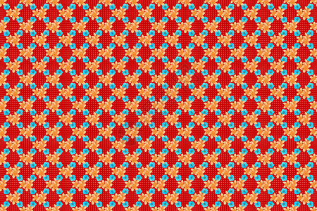 相交的弯曲优雅风格的鸡蛋花叶子和卷轴形成阿拉伯风格的抽象花卉装饰蔓藤花纹红色背景上的老式抽象背景图片