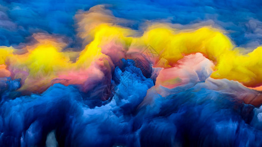 不可能的云不可能的星球系列艺术创意和设计作品的充满活力的色调和渐变图片