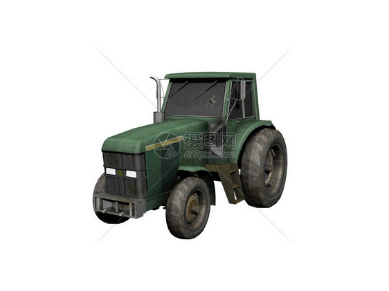 绿色拖拉机作为动力图片