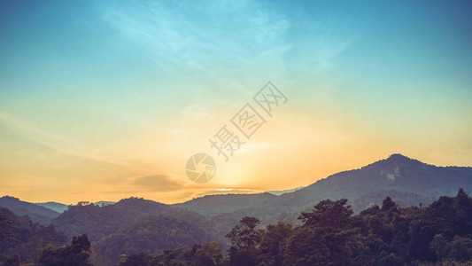 风景山大气夜晚太阳泰国多图片