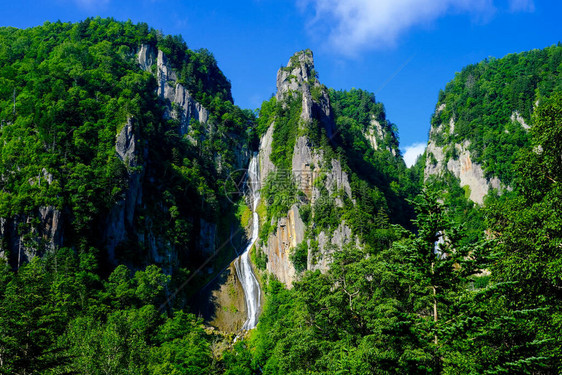 夏季北海道的大瀑布图片