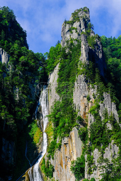 夏季北海道的大瀑布图片