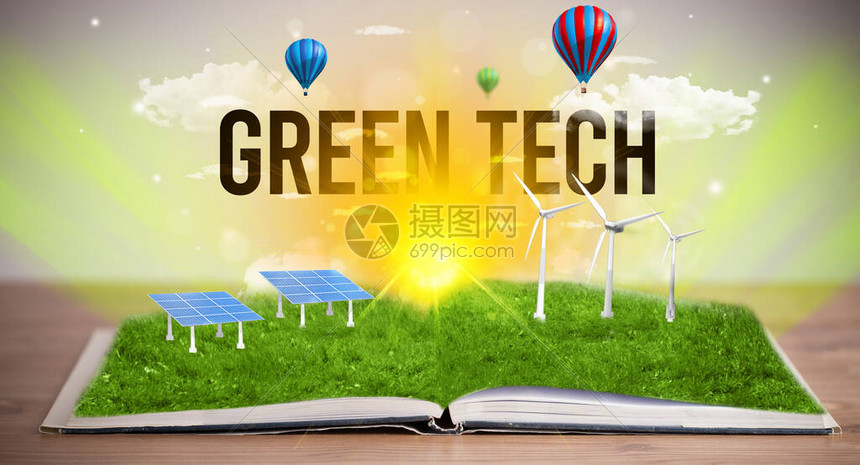 具有GREEN技术登记可再生能源图片