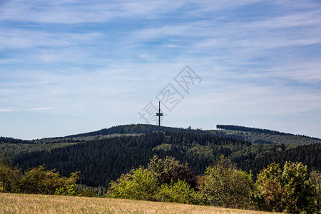 Siegerland山区森林全景图片