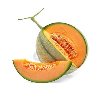 RipeMelonCantaloupe切片图片