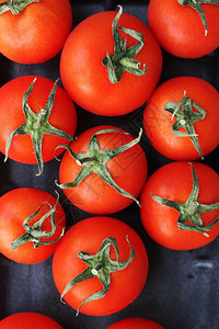鲜红番茄沙拉近景图片