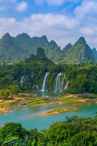 风景瀑布风光图片