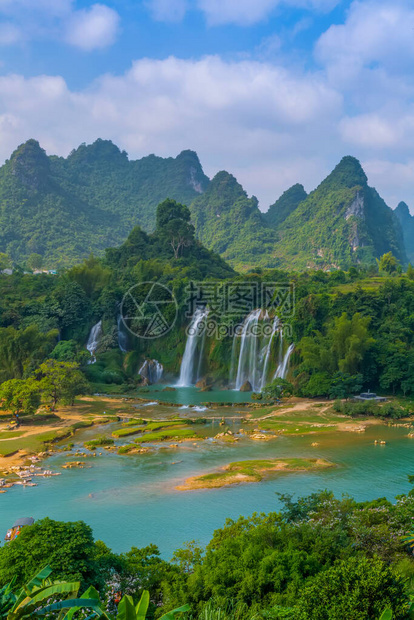 风景瀑布风光图片