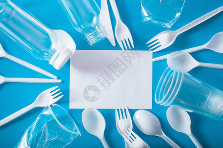 一次塑料杯叉子勺子瓶子回收塑料塑图片