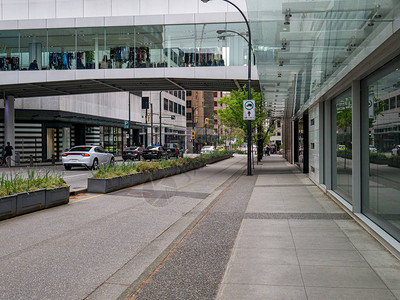 加拿大温哥华市中心步行人道自行车图片
