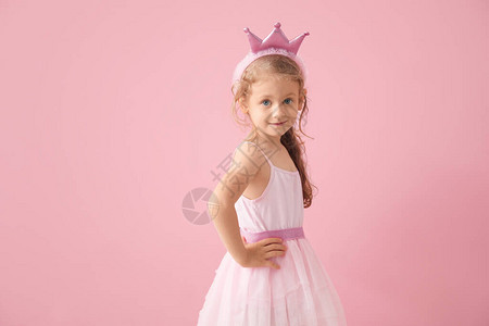 可爱的小公主颜色背图片