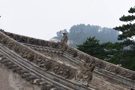 美丽的古代传统石雕屋顶在受欢迎的旅游胜地图片