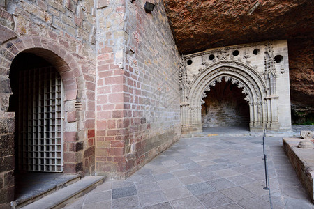 西班牙阿拉贡韦斯卡省圣朱纳德拉佩纳旧修道院老修道院圣维多利亚市Mozaraabic图片
