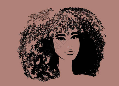 黑人妇女的黑人头发艺术图片