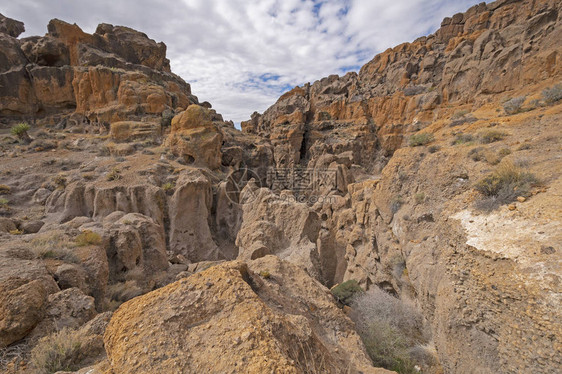 在加州Mojave保护区的BansheeCanyon寻找一图片