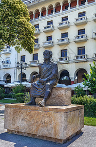 希腊塞萨洛尼基亚里士多德广场哲学家亚里图片