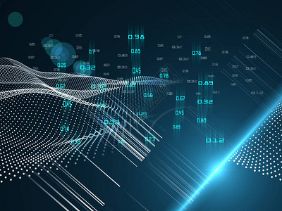 预测分析的抽象未来概念大数据量子虚拟密码学人工智能的商业可视化锁链图片