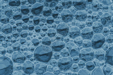 液表面泡沫结构的蓝色泡模式图片