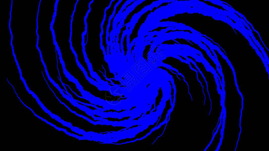 黑色背景上蓝色的抽象螺旋转发光线美丽的蓝色旋转图片