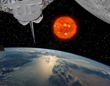 太阳地球和行星都有像月亮一样的弹坑由美国航天局提图片
