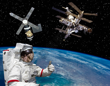 蓝色地球地图宇航员对外层空间的太空飞船给予启发美国航天局提供的这张图像中的背景