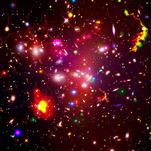 星场星系和耀斑美国航天局提供的这图片