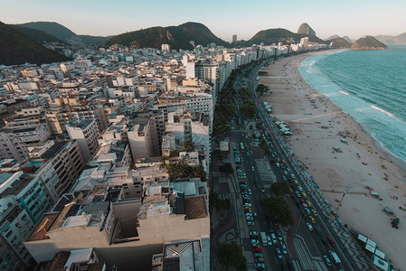 里约热内卢Copacabana海滩前图片