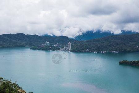 著名日月潭景观背景图片