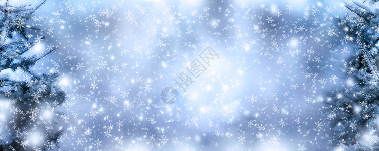新年冬季暴风雪圣诞背景有下雪图片