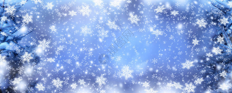 新年冬季暴风雪圣诞背景有下雪背景图片